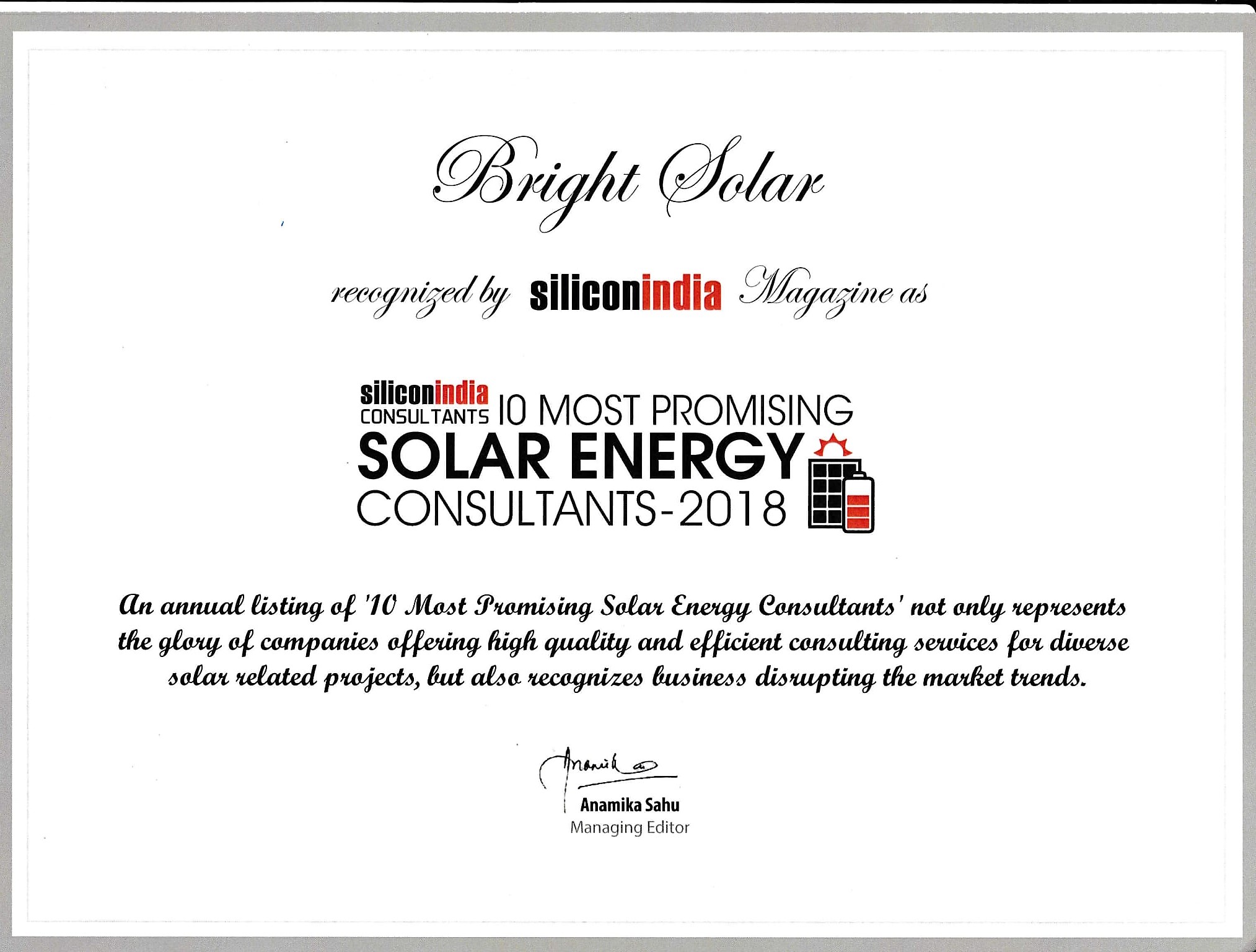 Bright Solar Limited Office